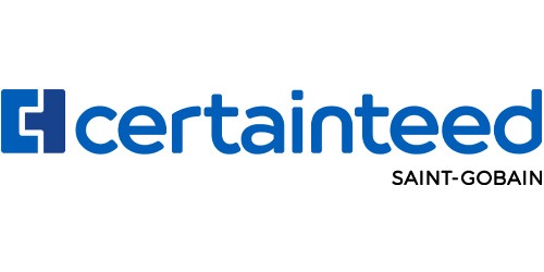 The image features the logo of CertainTeed, with bold blue text and a bracket graphic element, and the additional identifier "SAINT-GOBAIN" below in smaller font.